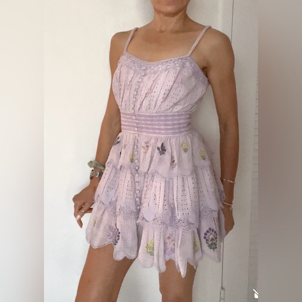 Hemant and Nandita  Lavender Embroidered Dress